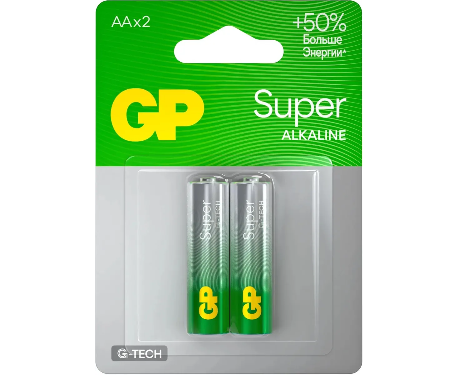 Батарея GP Super Alkaline 15 AA21-2 CRSBC2 AA (2шт) блистер