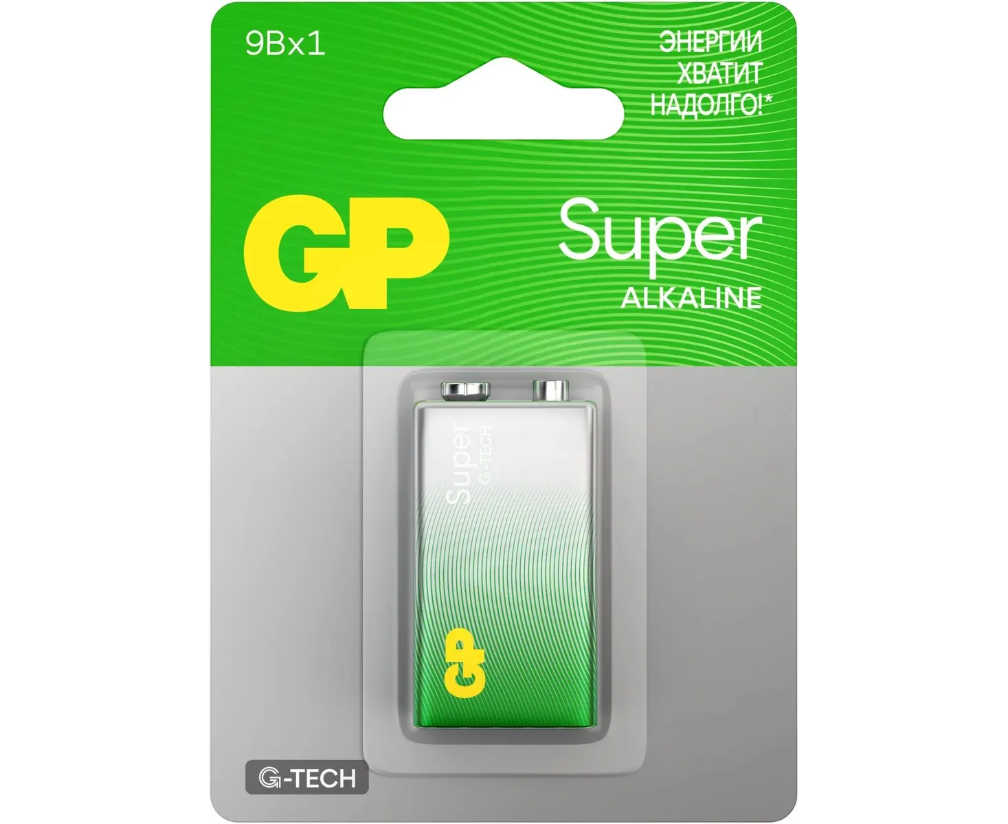 Батарея GP Super Alkaline 1604 AA21-5 CRSBC1 9 V (1шт) блистер