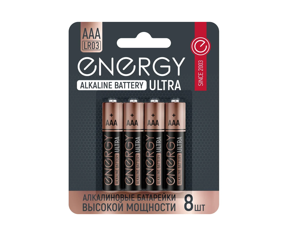 Батарейка алкалиновая Energy Ultra LR03/8 B (АAА) 104979