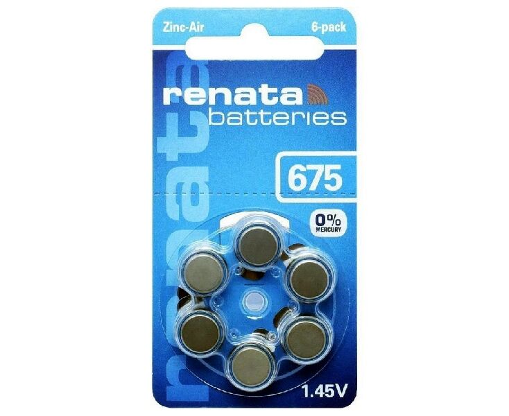 Батарейка для слуховых аппаратов Renata ZA675/6 BL