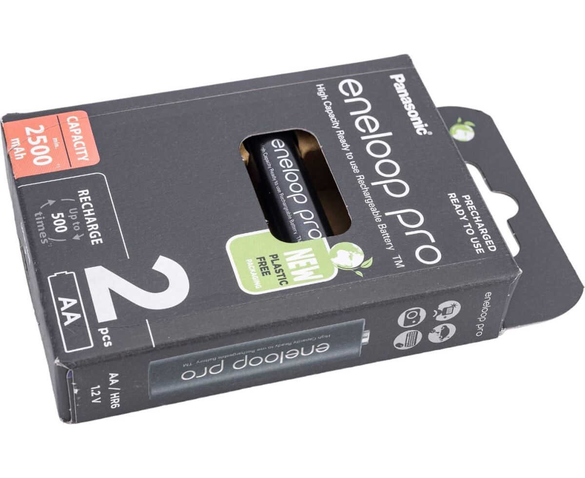 Аккумулятор PANASONIC R6 eneloop pro BK-3 HCDE/2 BE (2500 m Ah) (2 бл) (2/40)
