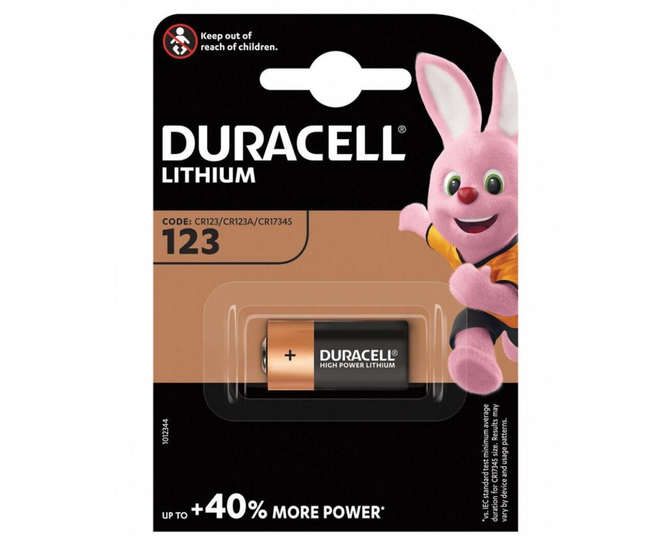 Элемент питания DURACELL CR 123 BL1 LITHIUM (1/10/50/5400)
