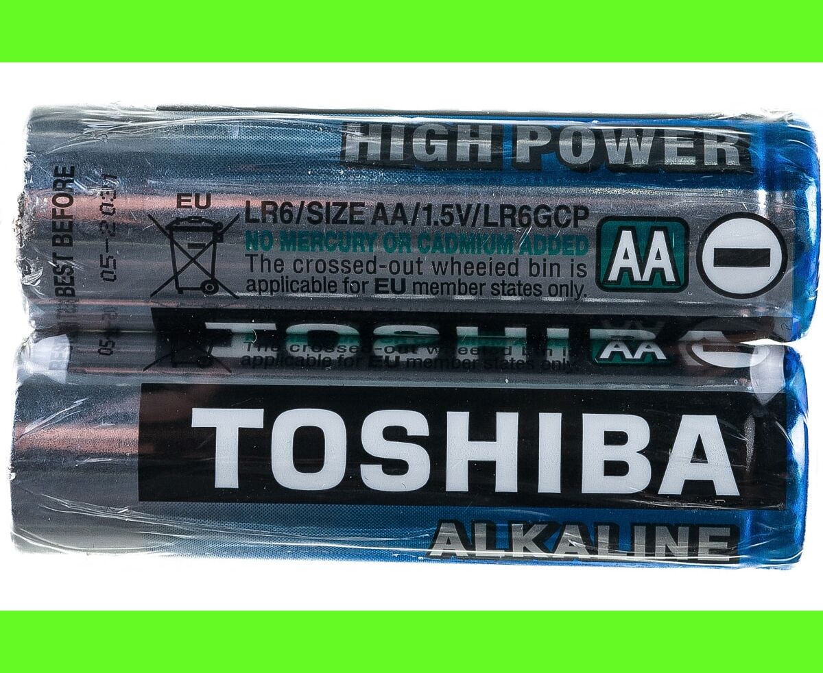 Элемент питания TOSHIBA LR6 (б/б) 2/shrink (40/400)