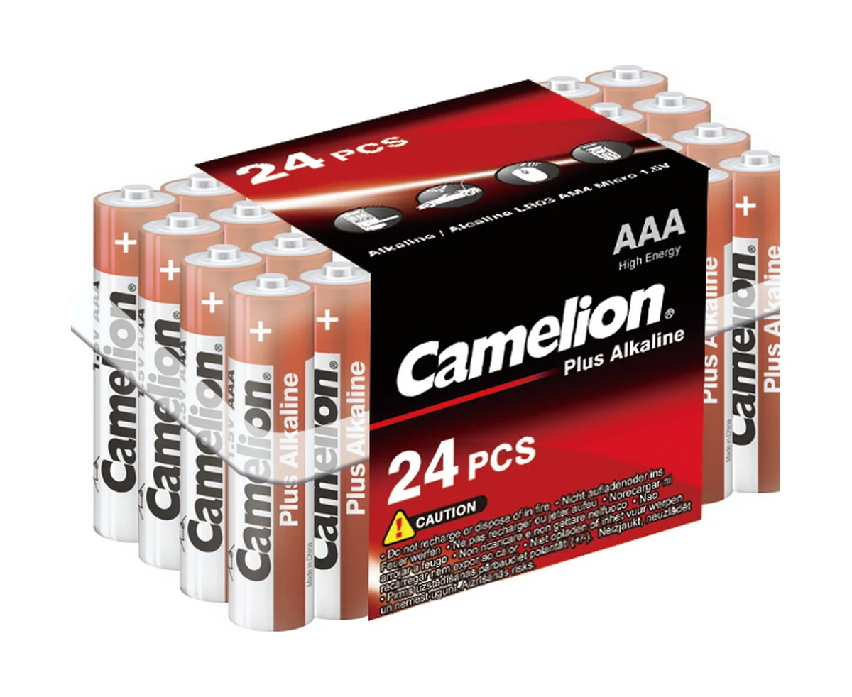Батарейка AAA Camelion LR03-24 Box Plus Alkaline (7615) 1.5 B, (24/144/576)