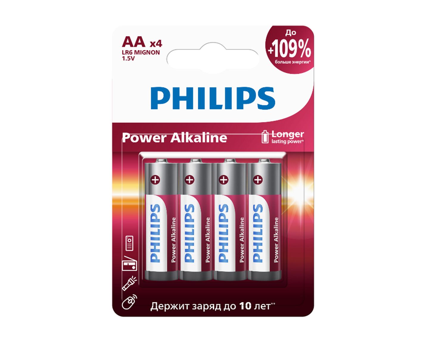 Батарейка AA Philips LR06-4 BL Power (Б0062746)