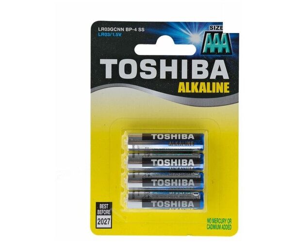 Элемент питания TOSHIBA LR03 4 BL 4/card (4/48/192)