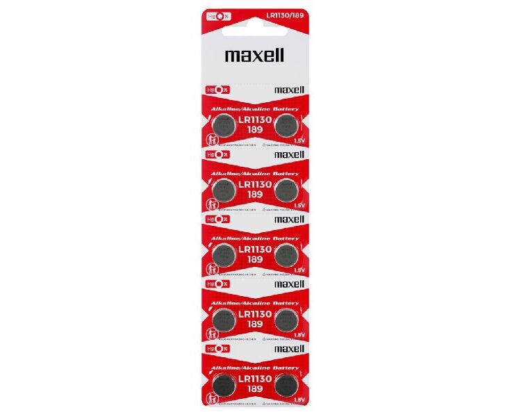 Батарейка MAXELL LR1130/10 BL AG10 RED (EU)