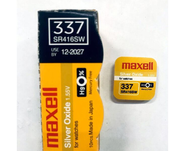 Батарейка MAXELL 337 SR416 SW/10 BOX