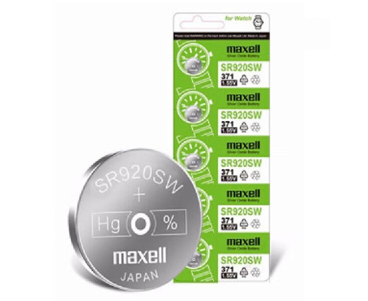 Батарейка MAXELL 371 SR920 SW/5 BL GREEN (CN)