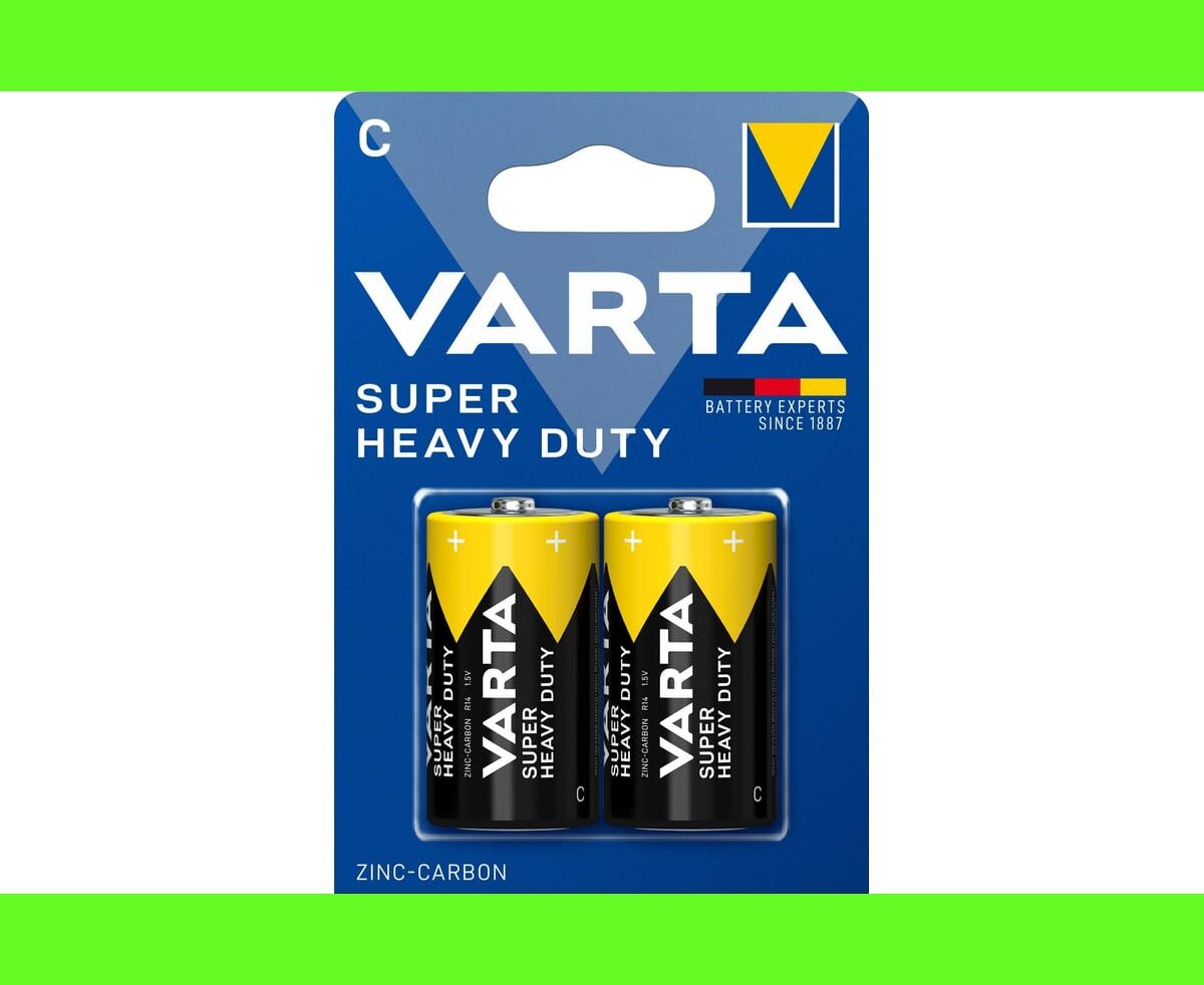 Батарея Varta Super Heavy Duty (02014101412) C (R14/LR14), 1.5 В, 2шт.