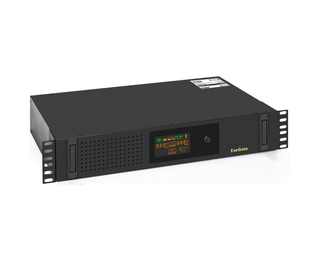 ИБП Exe Gate Server RM UNL-800.LCD.AVR.2 SH.3 C13.USB.2 U (EX293849 RUS) 800 VA/480 W Black