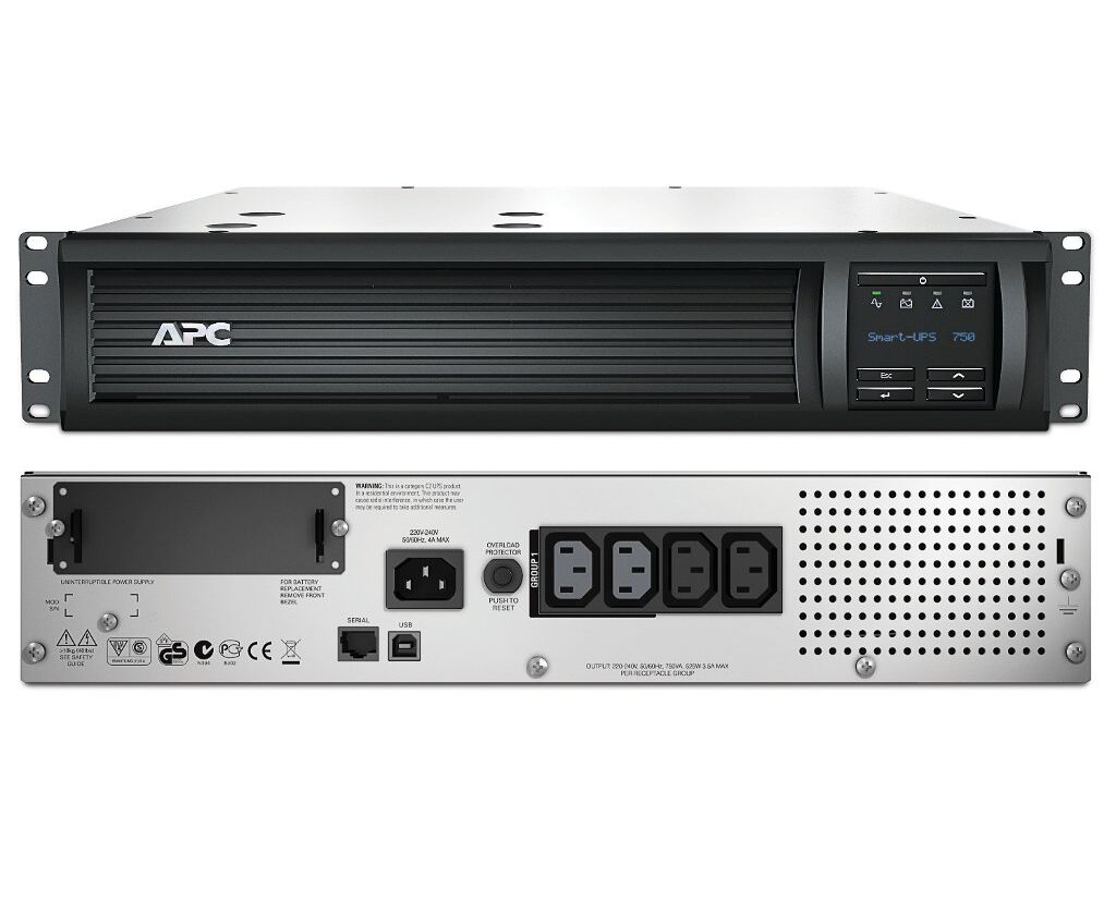 Источник бесперебойного питания APC Smart-UPS SMT750 RMI2 UC 500 Вт 750 ВА черный