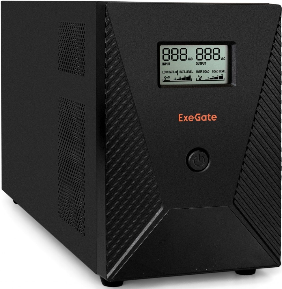 ИБП Exe Gate EP287659 RUS Special Pro Smart LLB-3000.LCD.AVR.C13.RJ.USB (3000 VA/1800 W, LCD, AVR, 6*IEC-C13, RJ45/11, USB, Black)