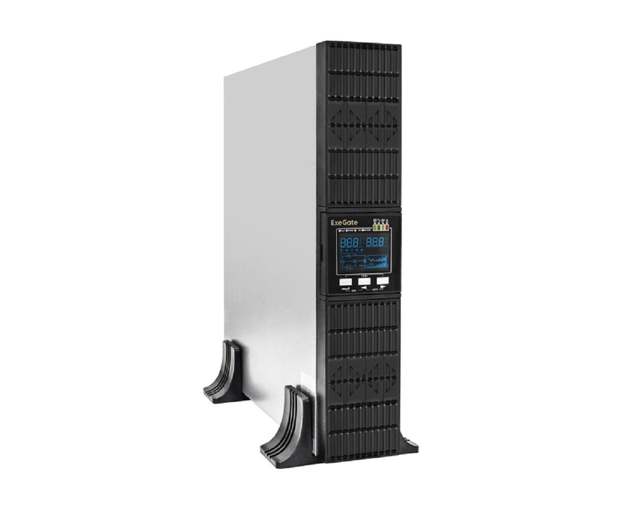 ИБП On-line Exe Gate Power Expert ULS-575-6k VA.LCD.AVR.T.USB.RS232.SNMP.2 U EX296959 RUS 6000 VA/6000 W, On-Line, PF=1, LCD, клеммы, RS232, USB