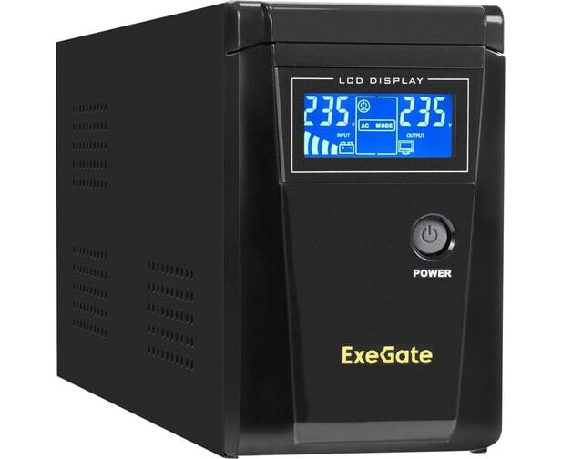 ИБП Exegate Sine Tower SZ-600.LCD.AVR.1 SH EX295986 RUS инвертор, синус, для котла 600 VA/360 W, чистый синусоида, LCD дисплей, AVR, 1*Schuko