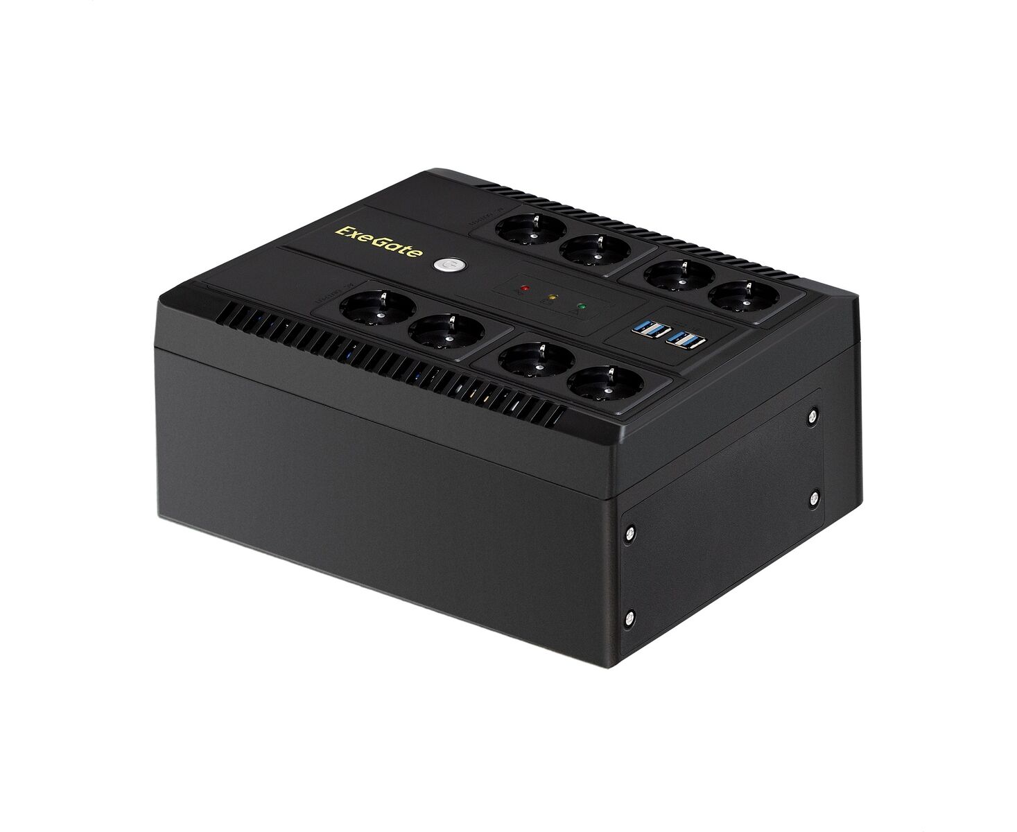 ИБП Exe Gate Neo NNB-850.LED.AVR.8 SH.CH (EX295012 RUS) 850 VA/510 W, LED, AVR, 8*Schuko, 4*USB-порта для зарядки, Black