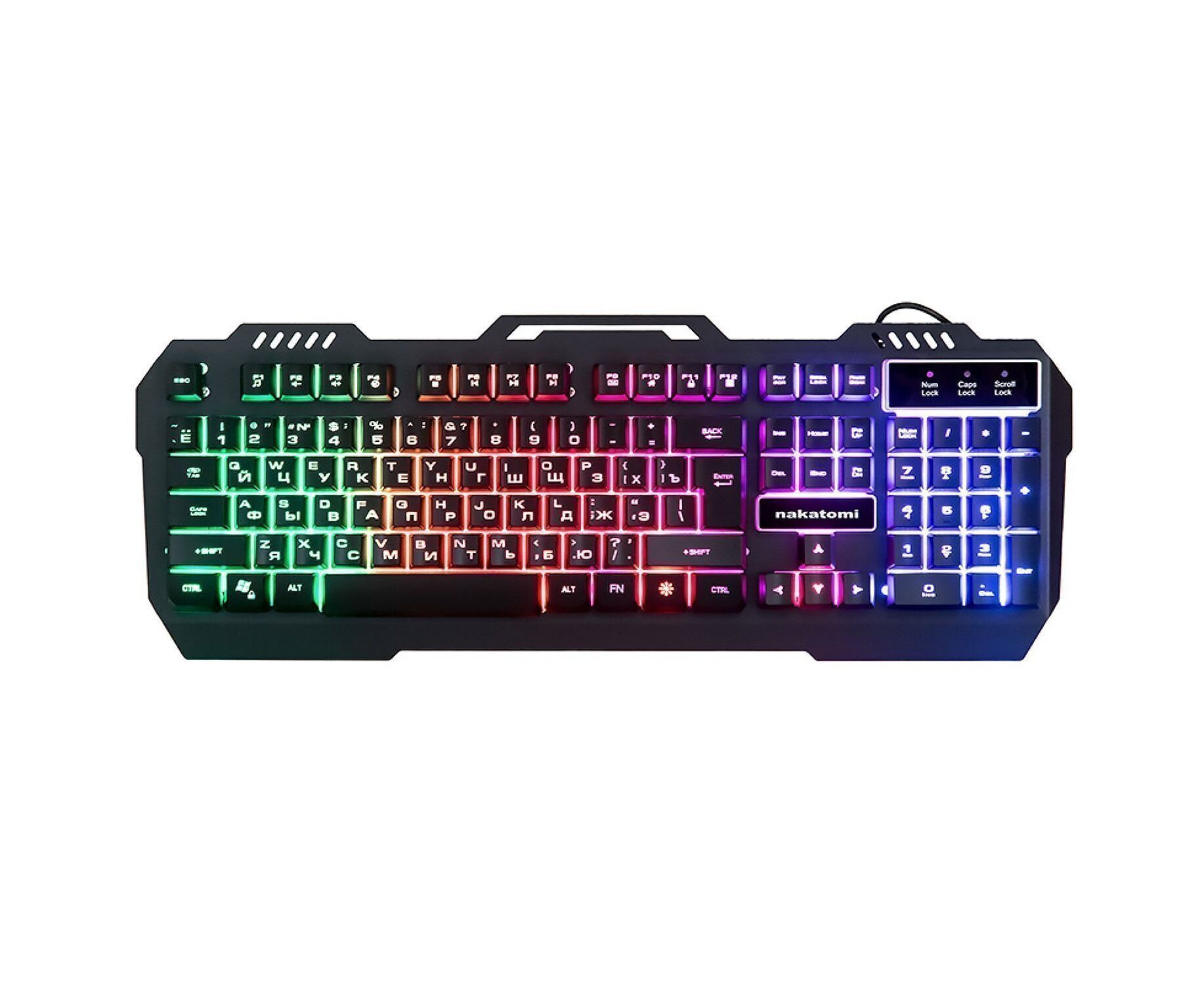Клавиатура Nakatomi Gaming KG-35 U мембранная игровая с подсветкой USB (black) (77091)