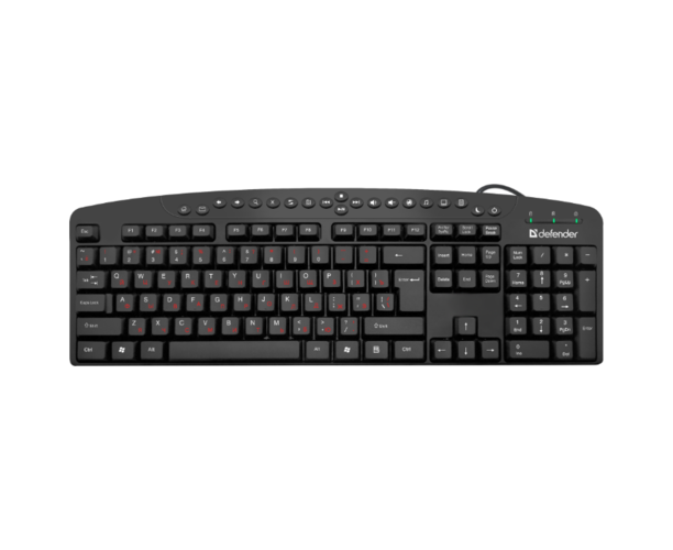 Клавиатура Defender Atlas HB-450 RU Black, USB, 124кн, 1.5м