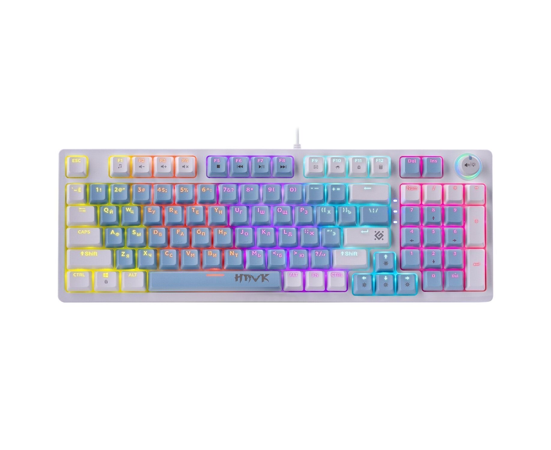 Клавиатура Defender Hawk GK-418 игровая механическая (97кн, OUTEMU Brown) (blue) (237352)
