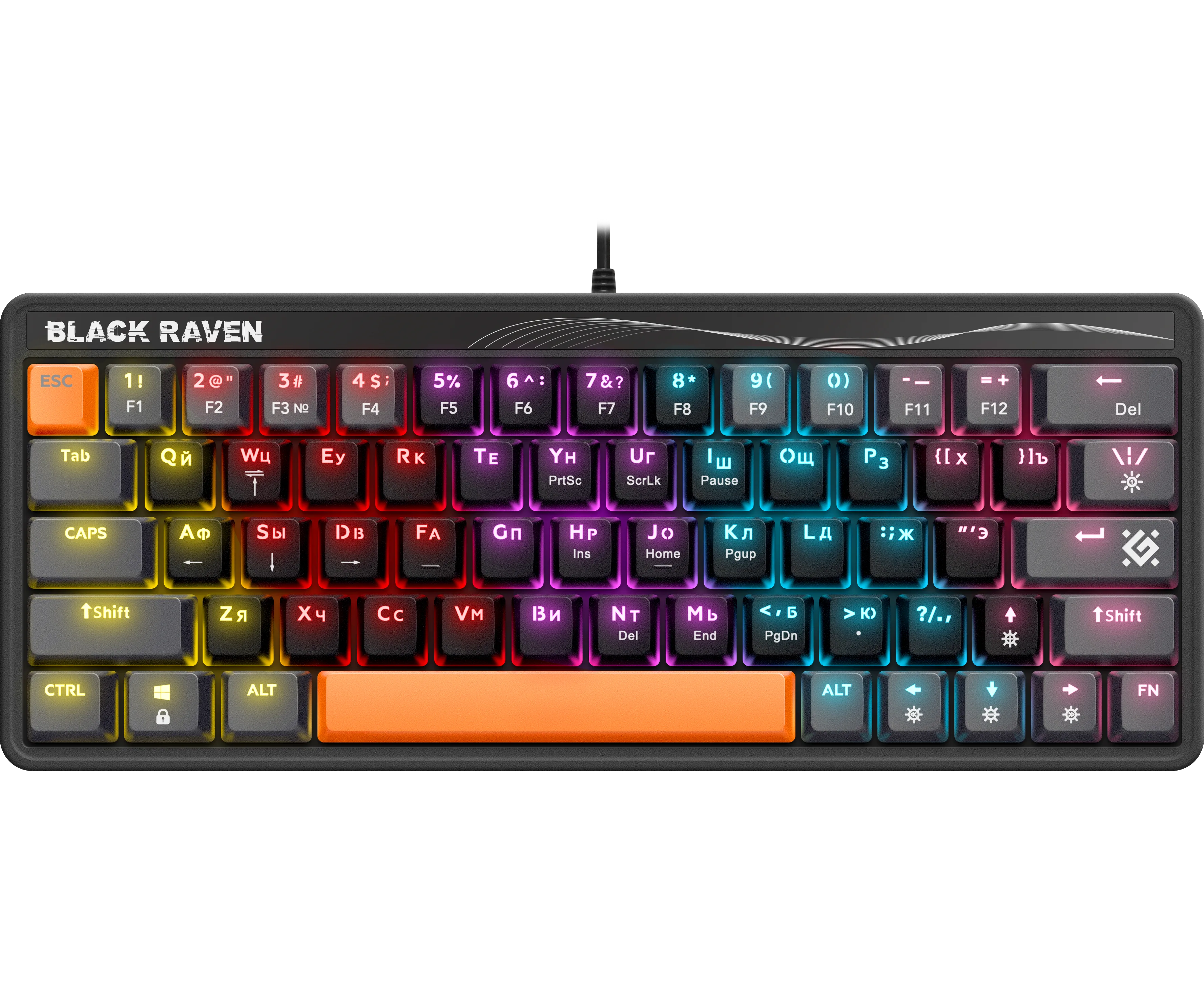Клавиатура DEFENDER Mechanical Raven GK-417 RU (45414) BLK