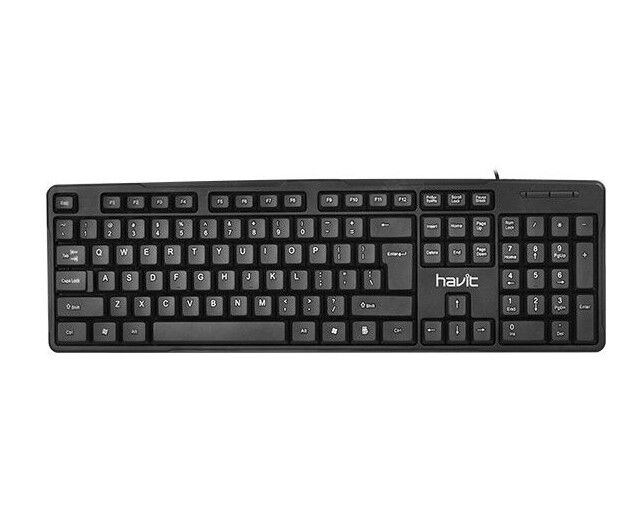 Клавиатура проводная Havit HV-KB430; USB; Черная