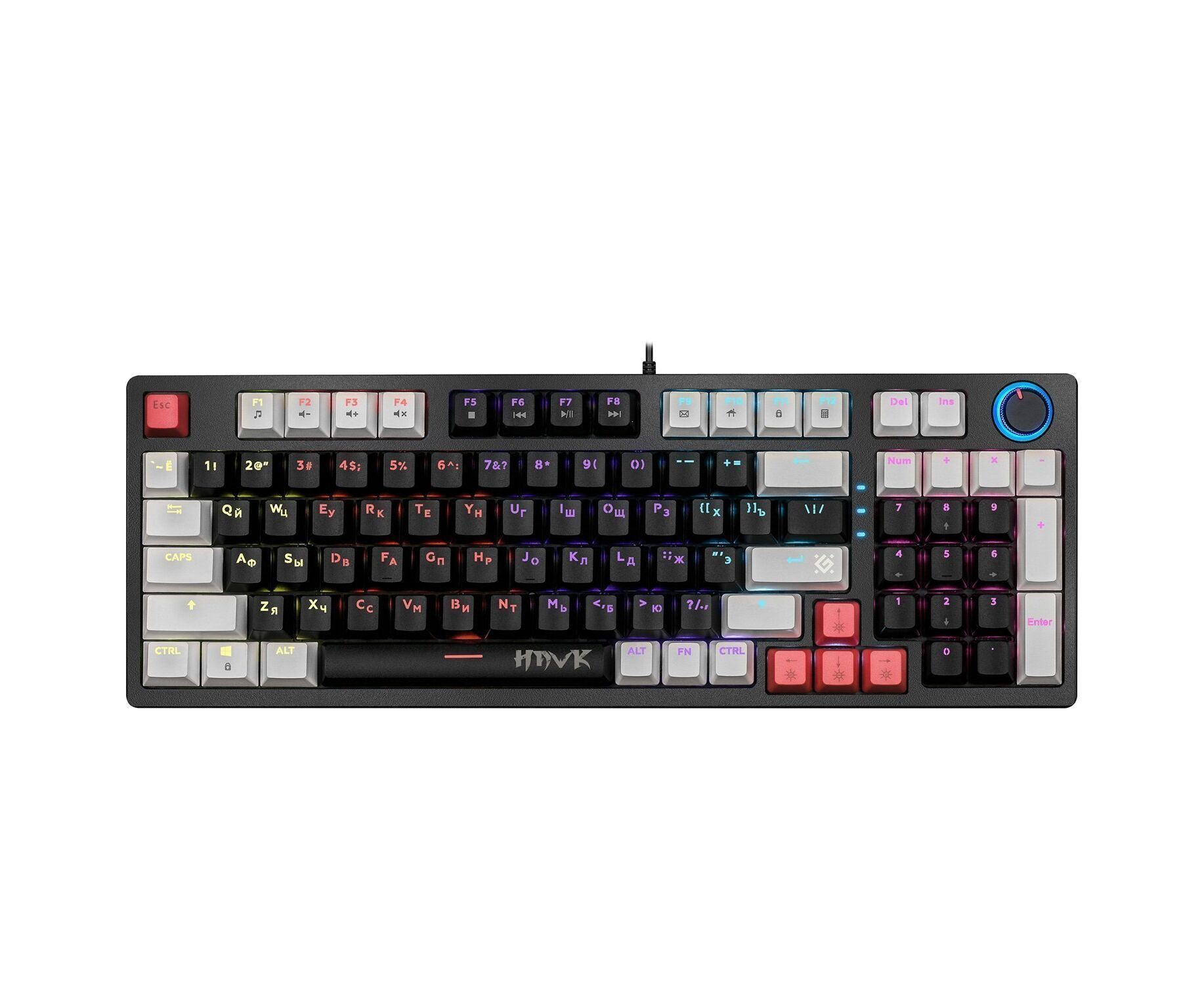 Клавиатура Defender Hawk GK-418 игровая механическая (97кн, OUTEMU Brown) (black) (238159)