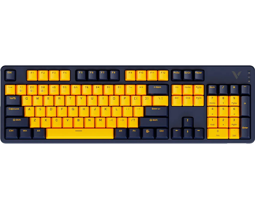 Клавиатура RAPOO V500 Pro-Multi-Mode Gaming Mechanical KB Yellow/Blue