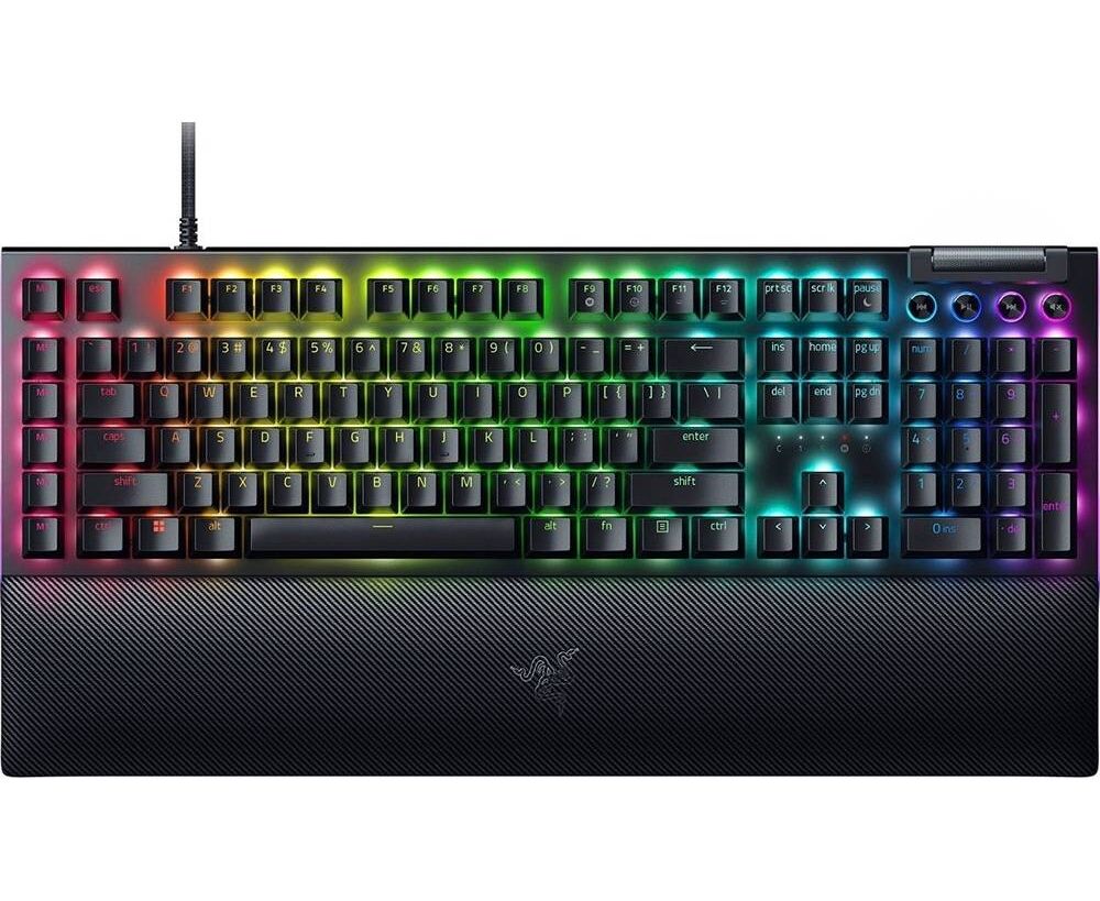 Клавиатура Razer RZ03-05003300-R3 M1 Black Widow V4 75проц. Phantom Green Ed. US Layout/Gaming keyboard