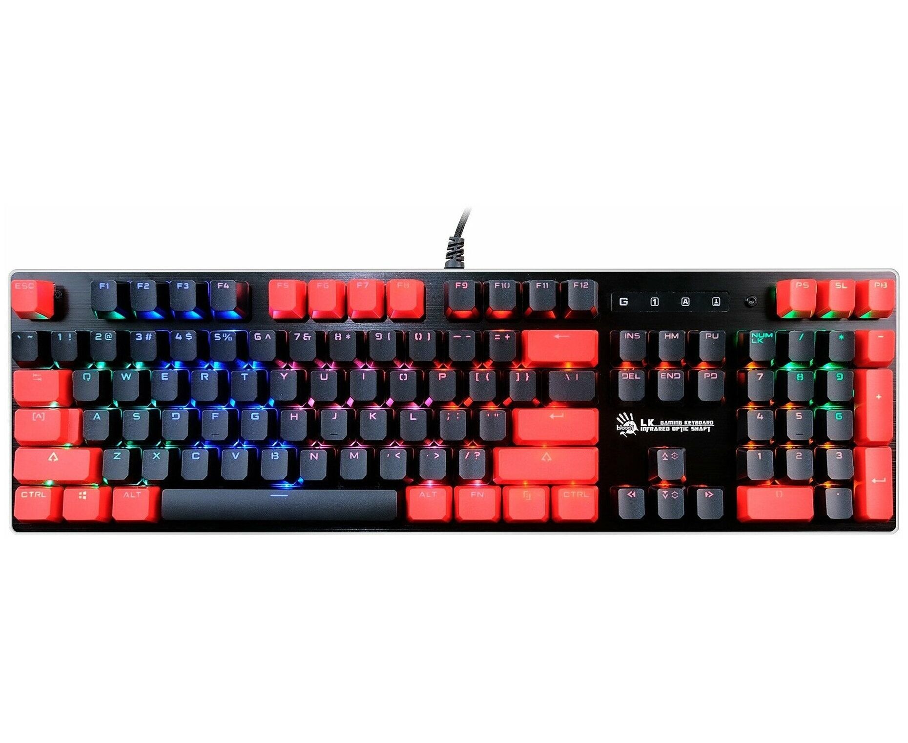 Клавиатура A4 Tech Bloody B820 N механическая черный/красный