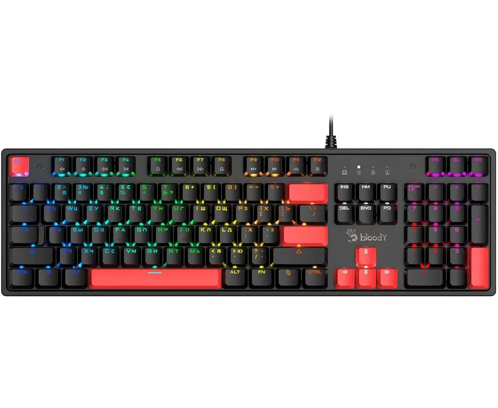 Клавиатура A4 Tech Bloody S520 N механическая черный USB for gamer LED