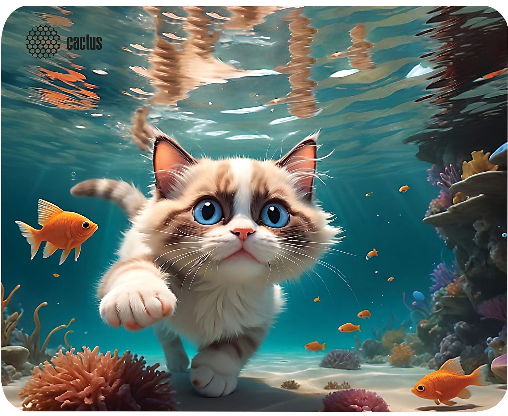 Коврик для мыши Cactus CS-MPC-D15 M Fish Cat 300x250x3мм