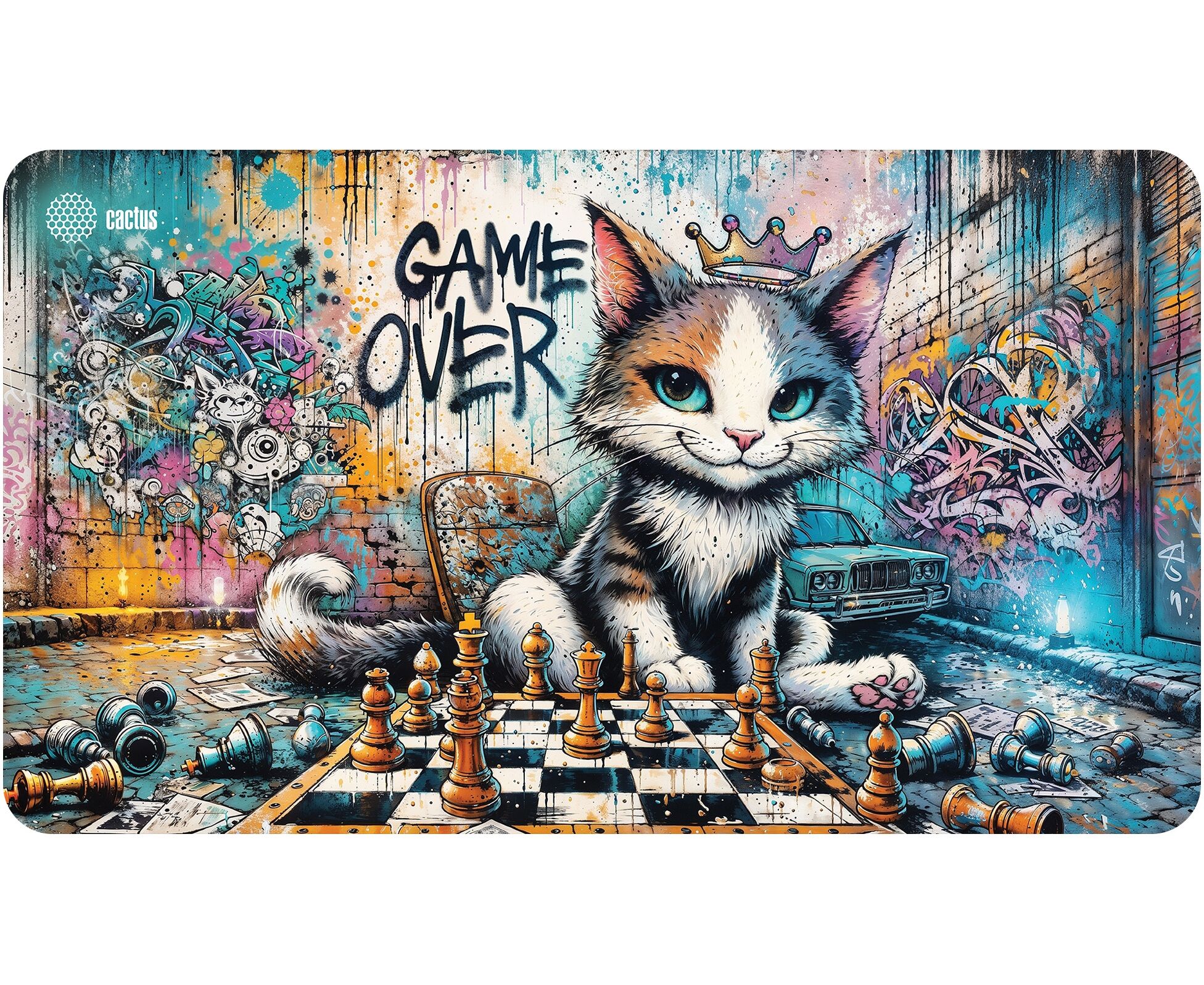 Коврик для мыши Cactus Game Over CS-MP-COR01 XLL 700x400x4мм