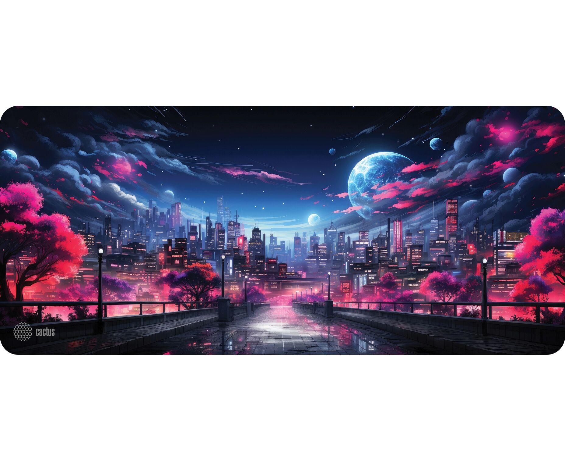 Коврик для мыши Cactus CS-MP-PRO14 XXL Fantasy space 900x400x3мм