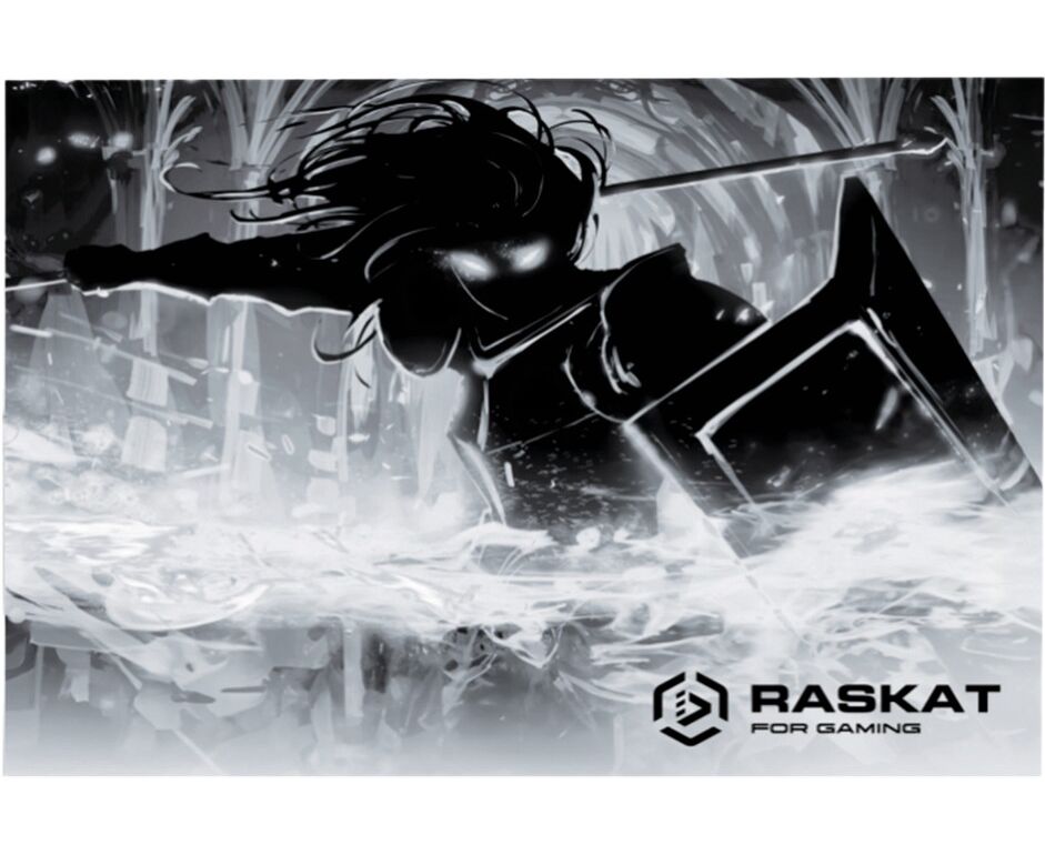 Коврик для мышки Raskat Paladin CG L 900*400*3, резина+ткань, прошитый край, ч/б рисунок