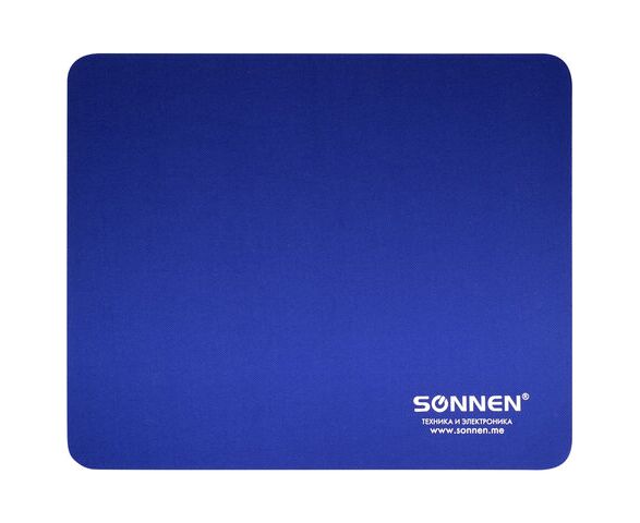 Коврик для мыши Sonnen 513308 Blue, резина + ткань, 220х 180х 3мм