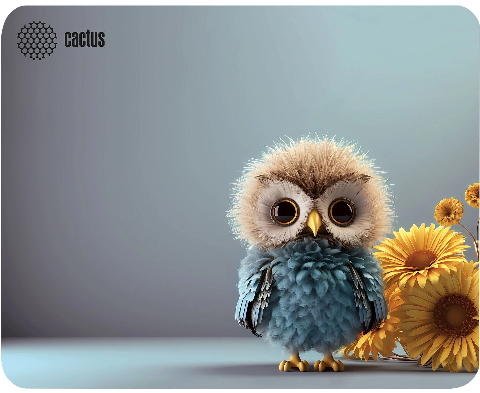 Коврик для мыши Cactus CS-MP-D12 M Owl gray 300x250x3мм