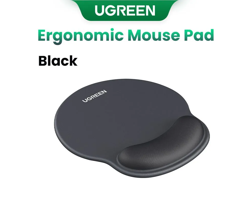 Коврик для мышей UGREEN LP668 (25245) Ergonomic Mouse Pad with Wrist Rest Black