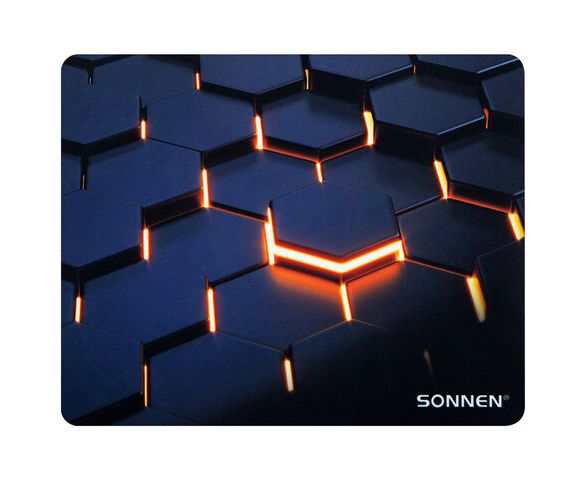 Коврик для мыши Sonnen 513955 Hot cells резина + ткань, 250х 200х 2мм
