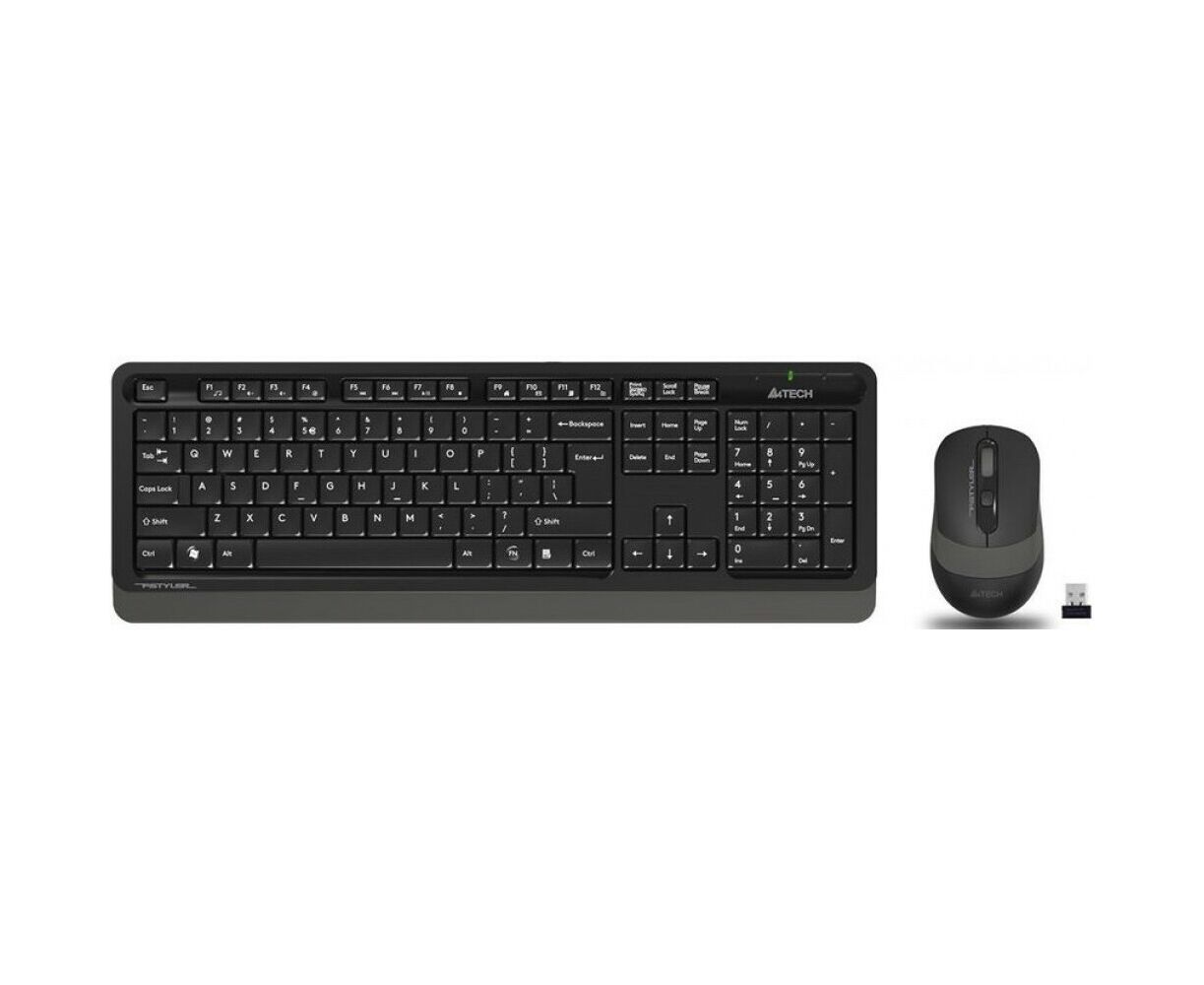 Клавиатура + мышь A4 Tech Fstyler FG1010 S (FG1010 S Grey) клавиатура черный/серый мышь черный/серый USB беспроводная Multimedia