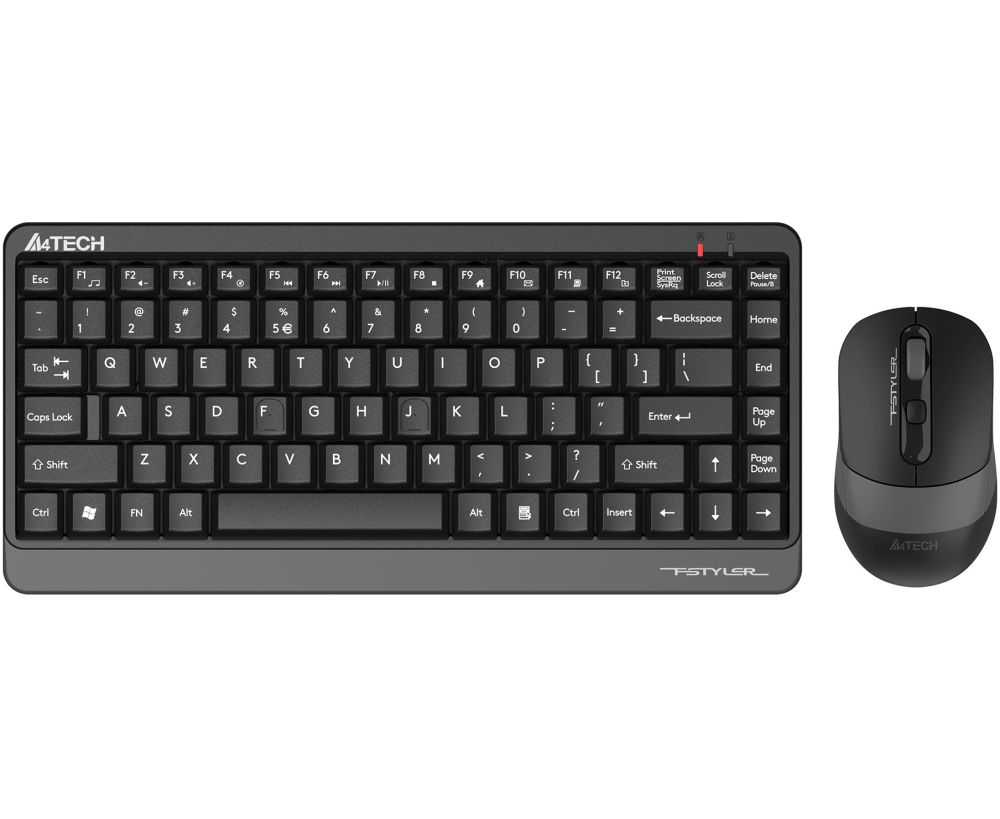 Клавиатура + мышь A4 Tech Fstyler (FG1110 GREY) клав черный/серый мышь черный/серый USB беспроводная