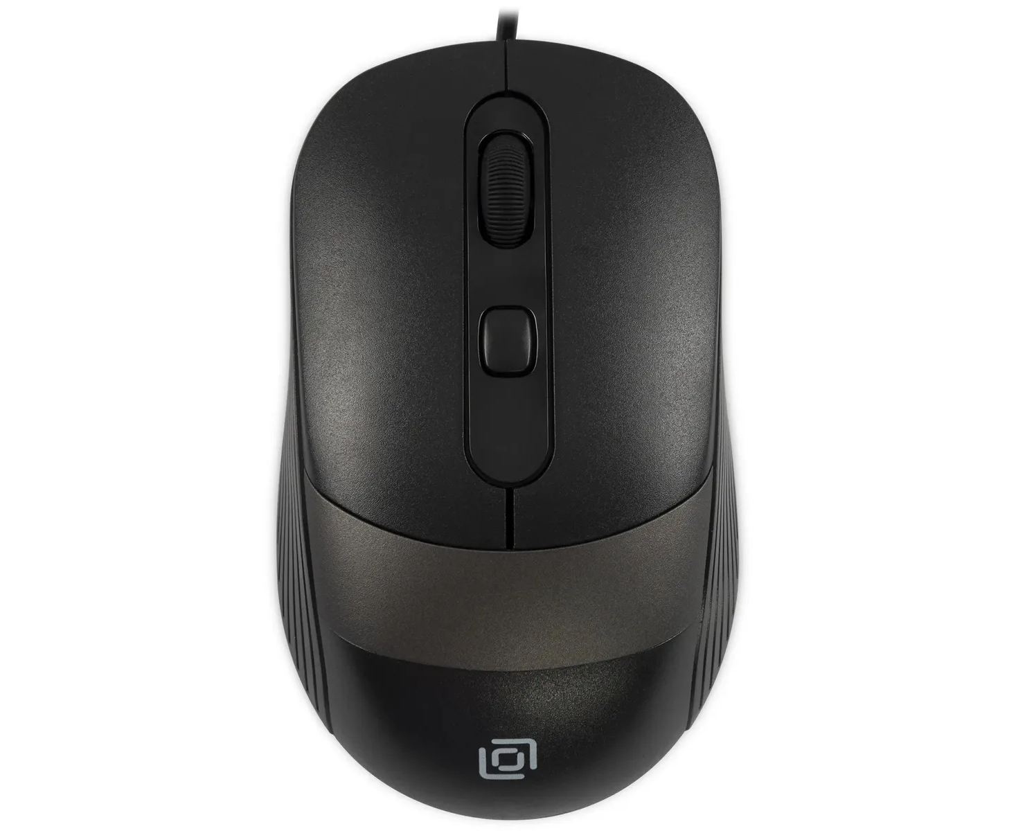 Мышь OKLICK 310 M черный/серый оптическая (2400dpi) USB для ноутбука (4but)