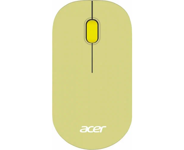 Мышь Acer OMR205 зеленый/желтый оптическая (1200dpi) беспроводная USB для ноутбука (2but)