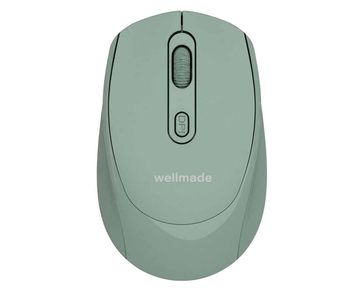 Мышь оптическая беспроводная WELLMADE M03 зелёная