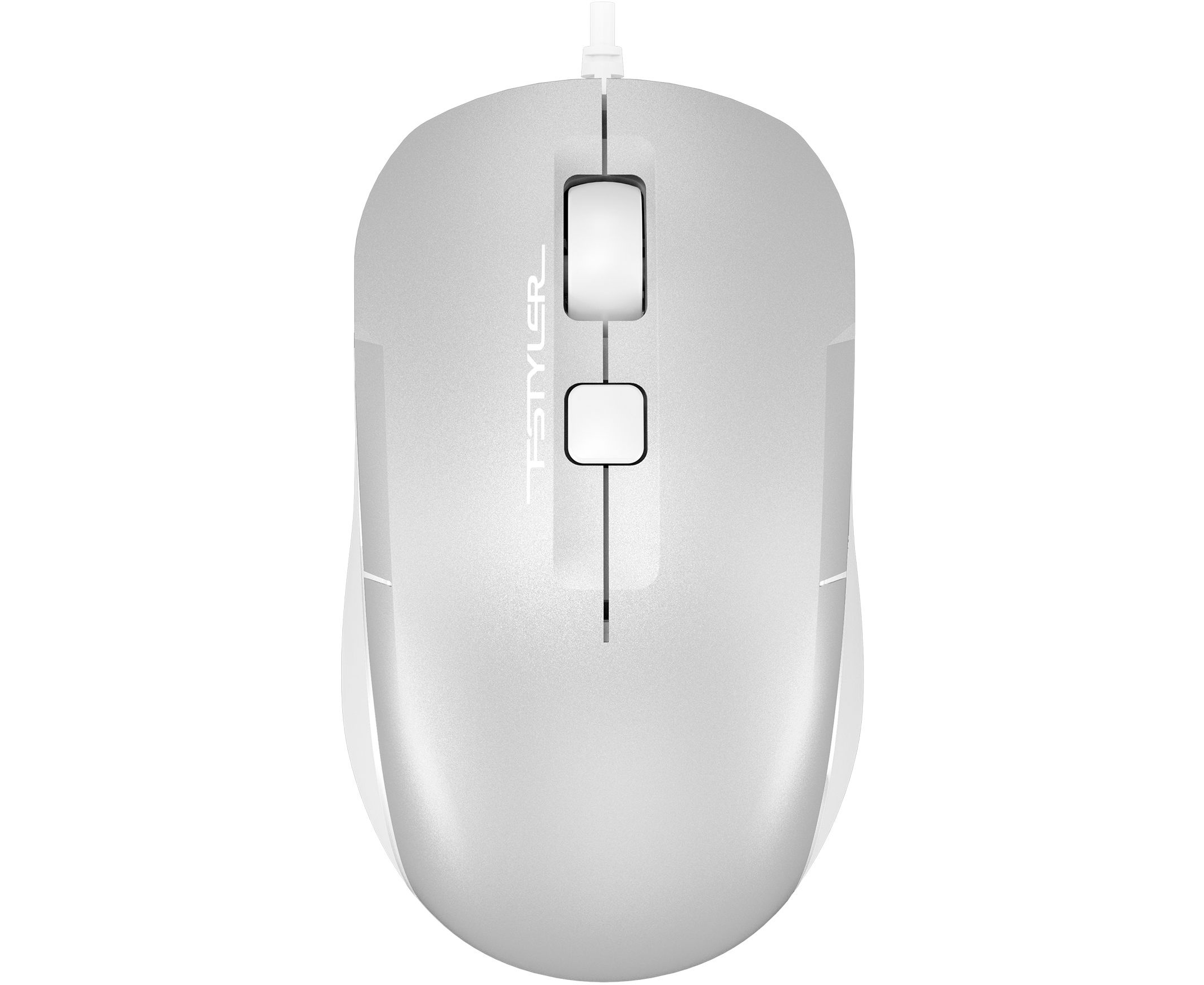 Мышь A4 Tech Fstyler FM26 S (FM26 S USB (Icy White)) серебристый/белый оптическая 2000dpi