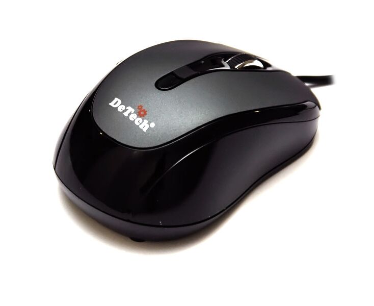 Мышь De Tech DE-5051 G Rubber&Shiny Black/Gray