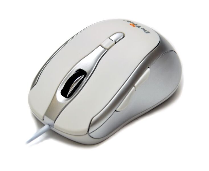 Мышь De Tech DE-5051 G Rubber&Shiny White/Silver