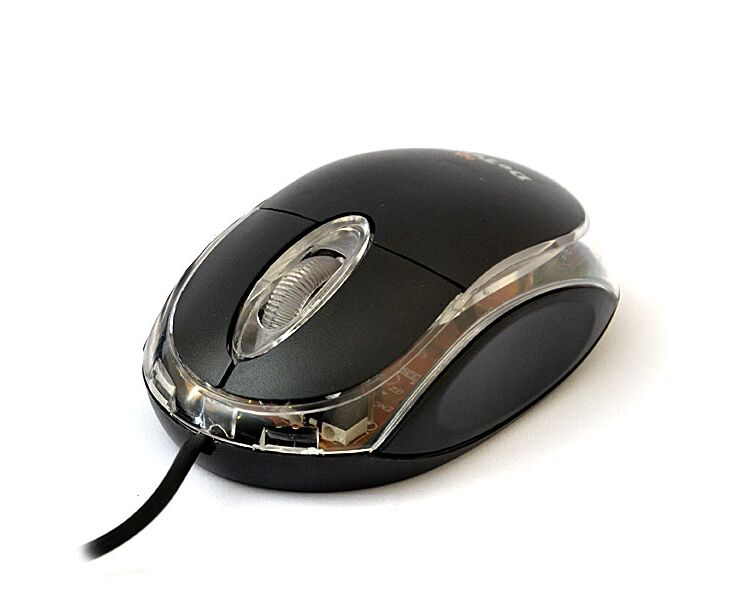 Проводная оптическая Мышь:De Tech DE-3006 Shiny Black