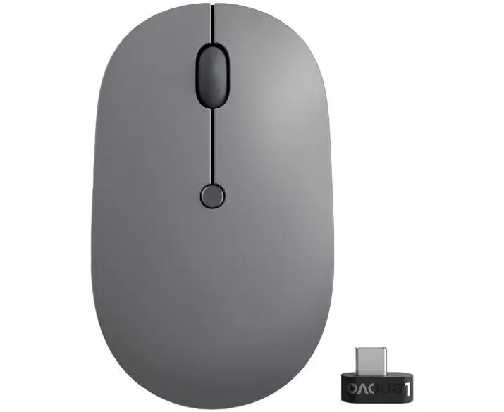 Мышь Lenovo Go (GY51 C21210) серый оптическая 2400dpi беспроводная USB-C для ноутбука 3but