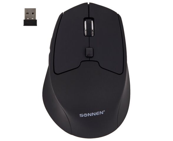 Мышь SONNEN V33 (513517), USB, беспроводная, оптическая, черный