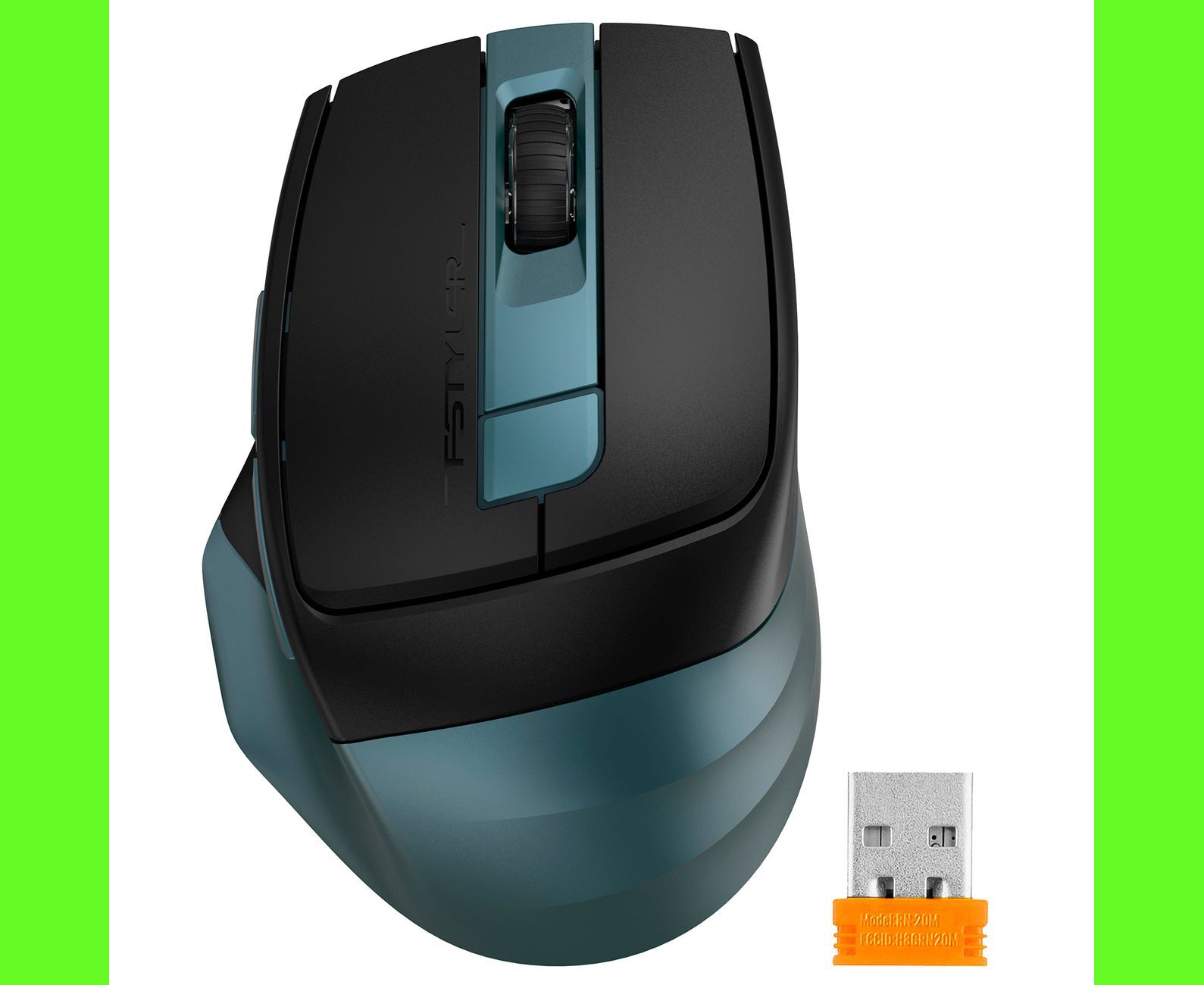 Мышь A4 Tech Fstyler FB35 C зеленый/черный оптич. 2000dpi беспров. BT/Radio USB 6but (FB35 C MIDNIGHT G
